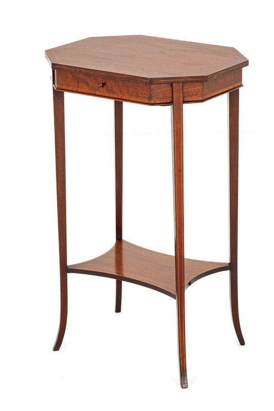 Sheraton Revival Mahogany Sewing Table