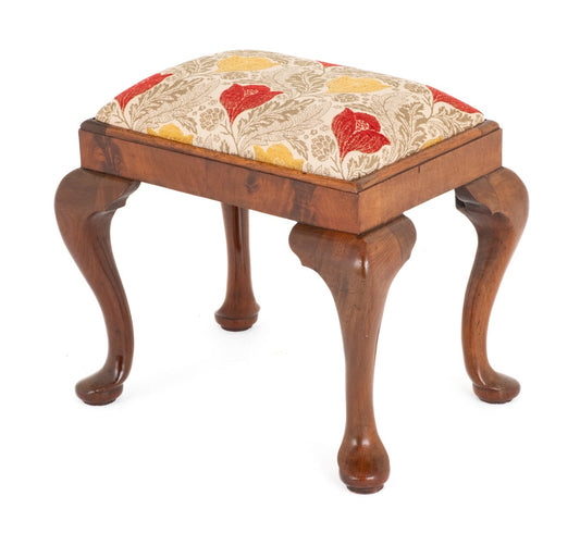 Queen Anne Style Walnut Stool