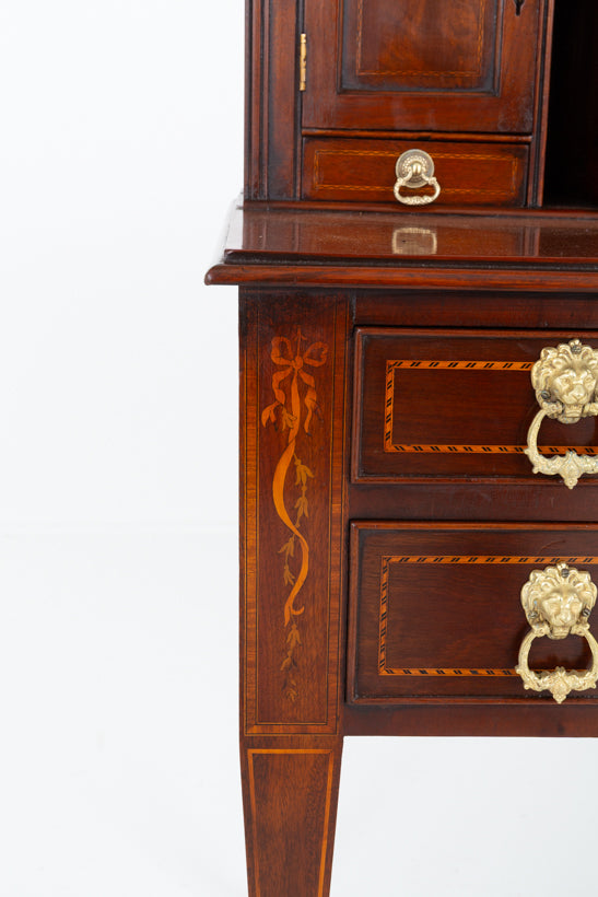 Sheraton Revival Mahogany Bonheur Du Jour