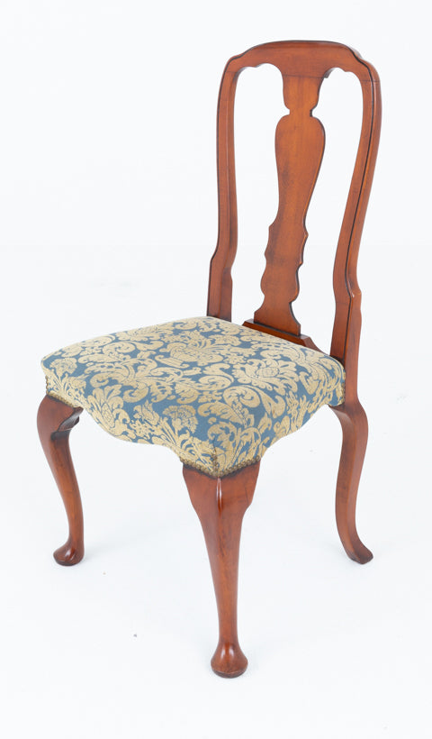 Set of 6 Queen Anne Style Cherry Dining Chairs