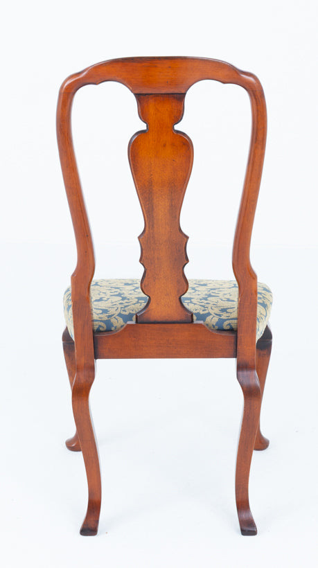 Set of 6 Queen Anne Style Cherry Dining Chairs