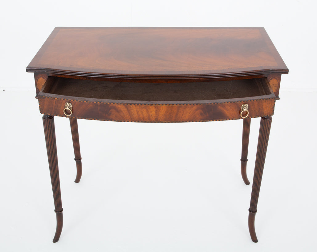 Regency Revival Mahogany Bow Side table