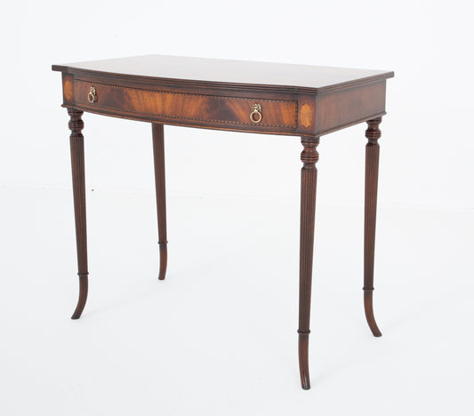Regency Revival Mahogany Bow Side table