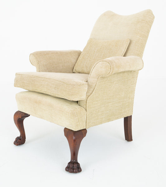 Chippendale Style Upholstered Arm Chair