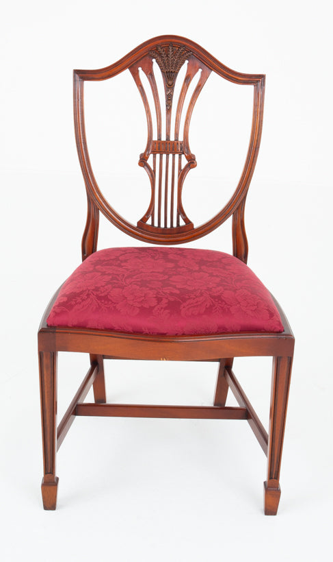 Set of 6 Mahogay Hepplewhite Style Dining Chairs