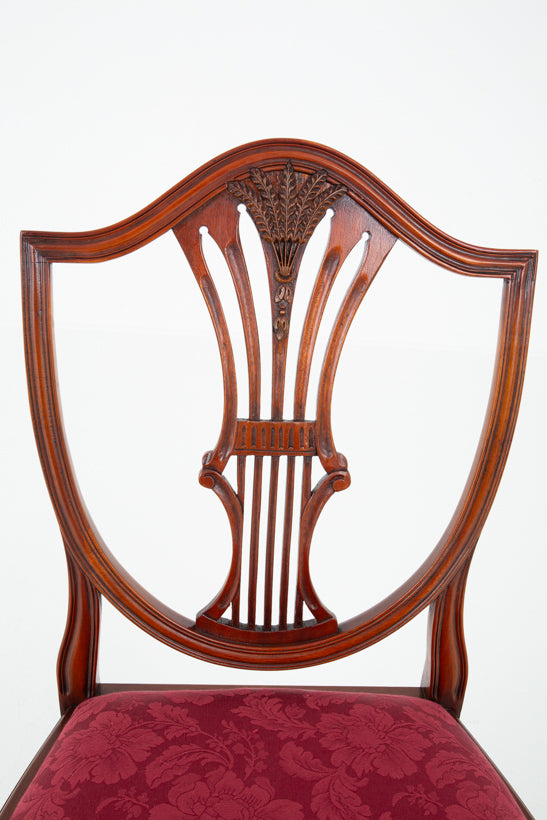 Set of 6 Mahogay Hepplewhite Style Dining Chairs