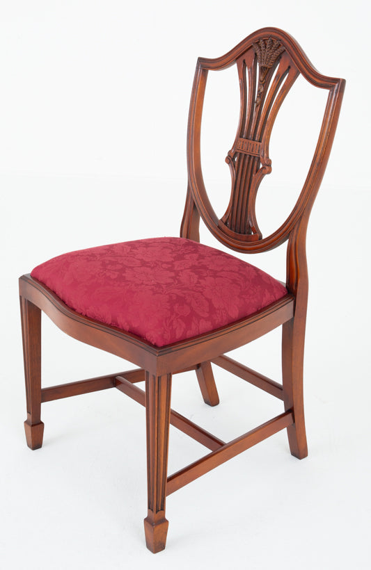 Set of 6 Mahogay Hepplewhite Style Dining Chairs