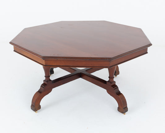 Large Victorian Mahogany Octagonal Centre / Dining Table