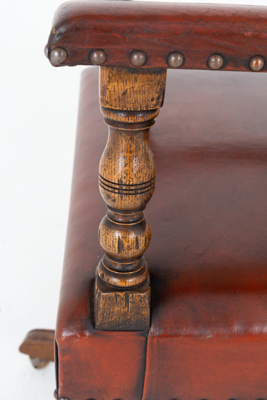 Good Quality Oak and Leather Office Chair