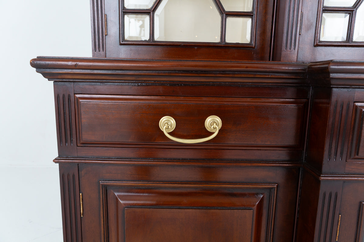Imposing Victorian Mahogany Breakfront Bookcase