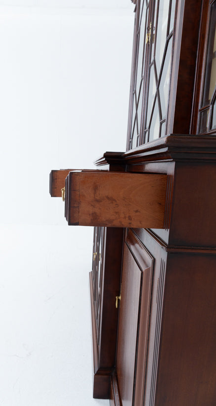 Imposing Victorian Mahogany Breakfront Bookcase