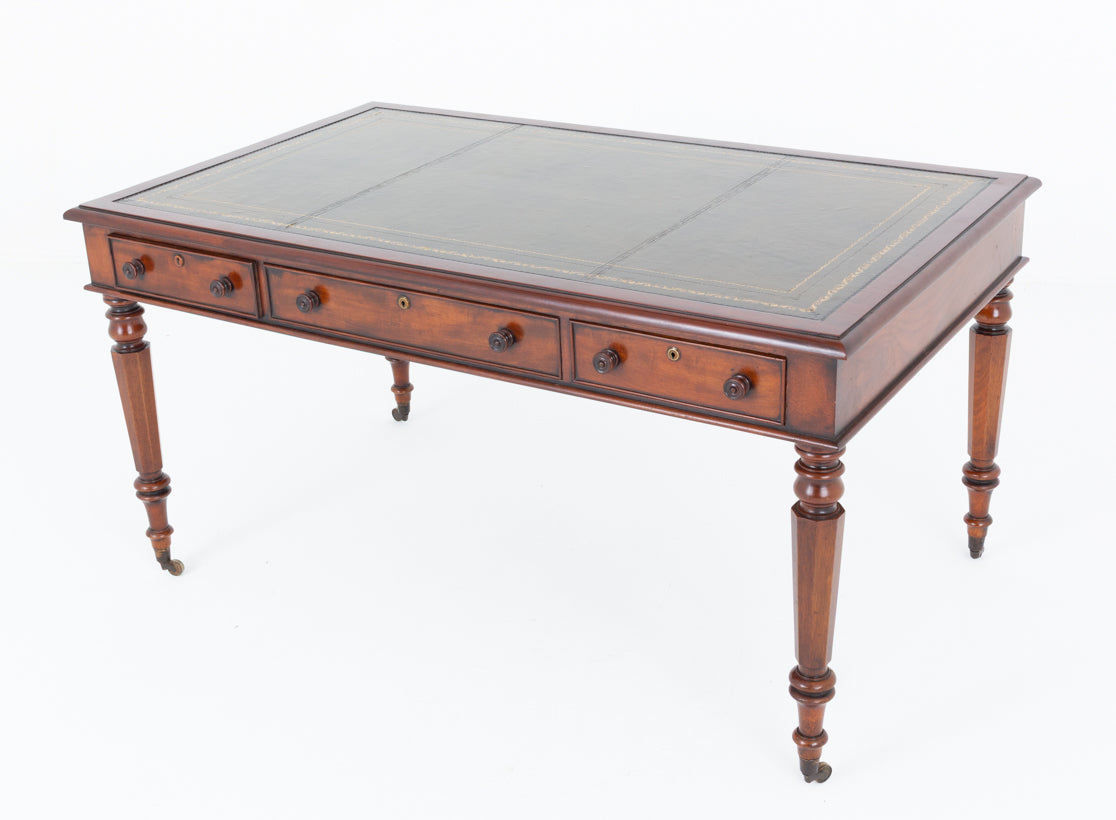 Mid Victorian 3 Drawer Writing Table