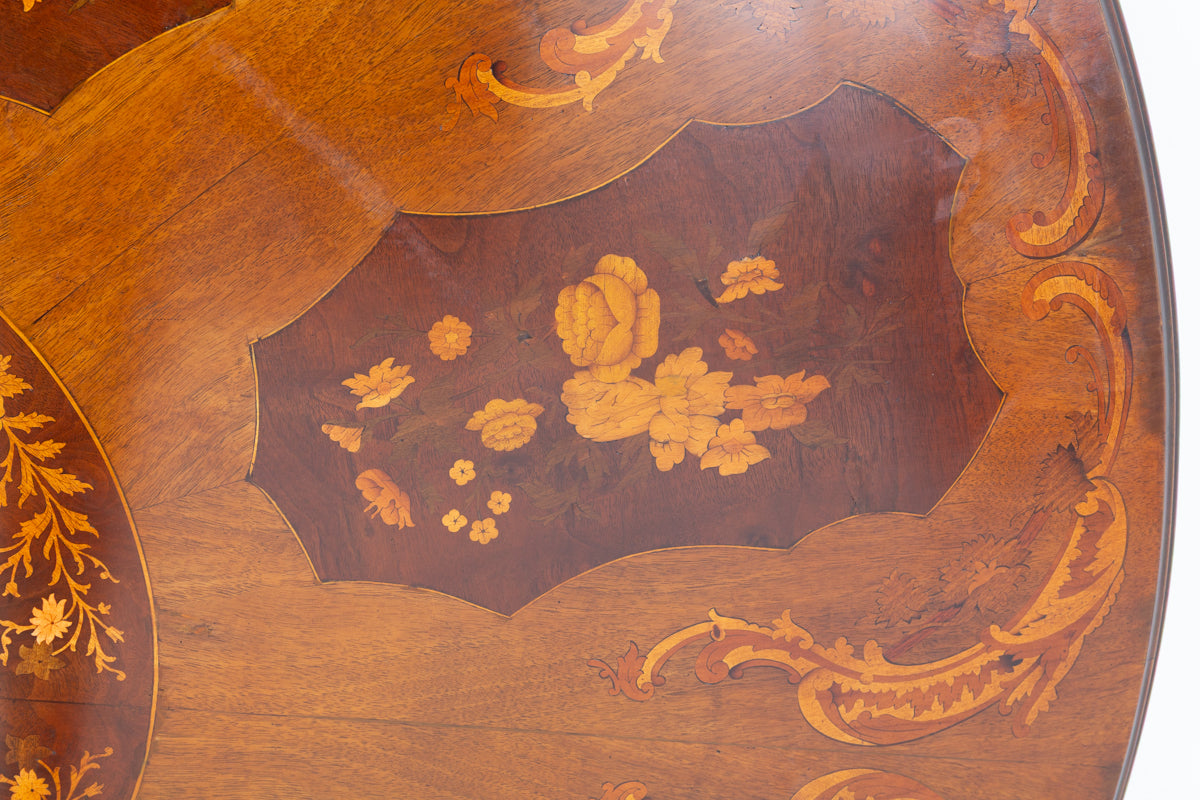 Impressive Victorian Walnut and Marquetry Centre Table