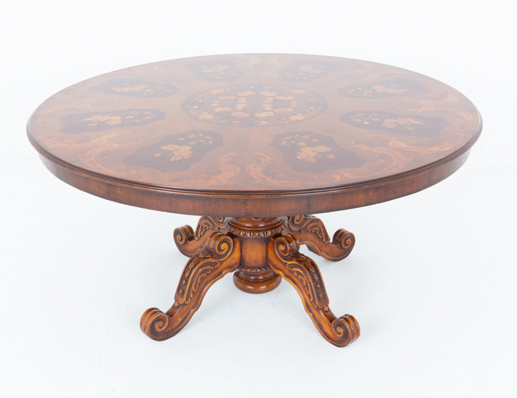 Impressive Victorian Walnut and Marquetry Centre Table