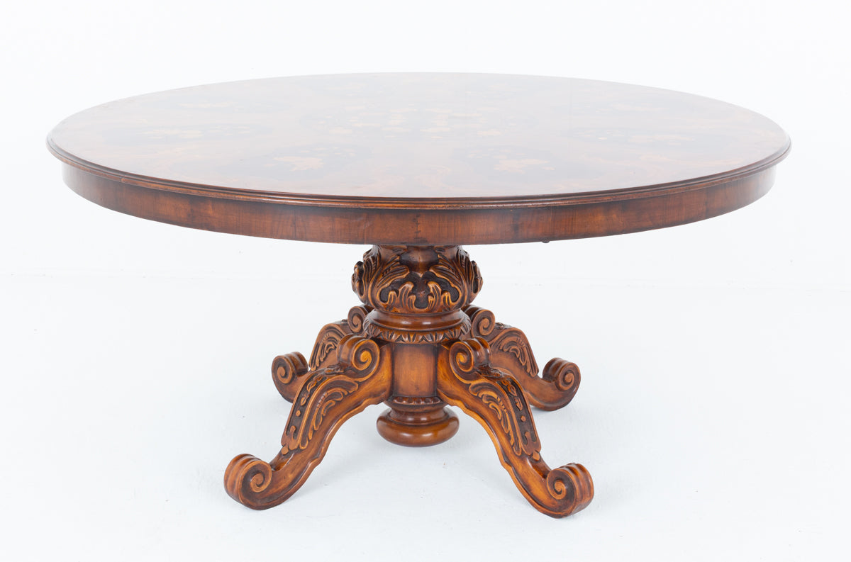 Impressive Victorian Walnut and Marquetry Centre Table