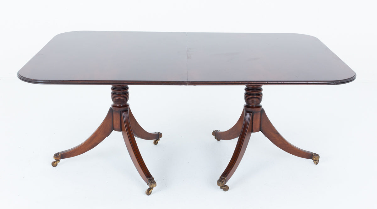 Mahogany Regency Revival Dining Table.