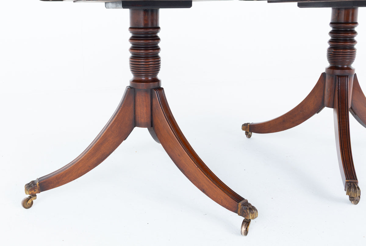 Mahogany Regency Revival Dining Table.