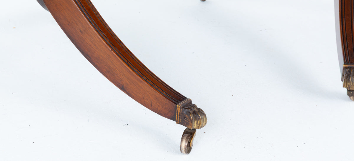 Mahogany Regency Revival Dining Table.