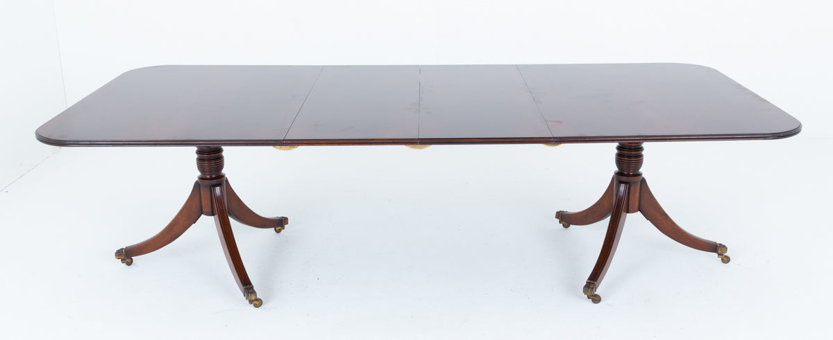 Mahogany Regency Revival Dining Table.