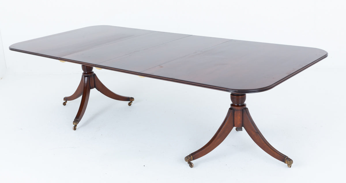 Mahogany Regency Revival Dining Table.