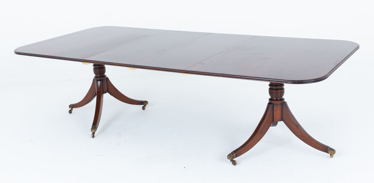 Mahogany Regency Revival Dining Table.