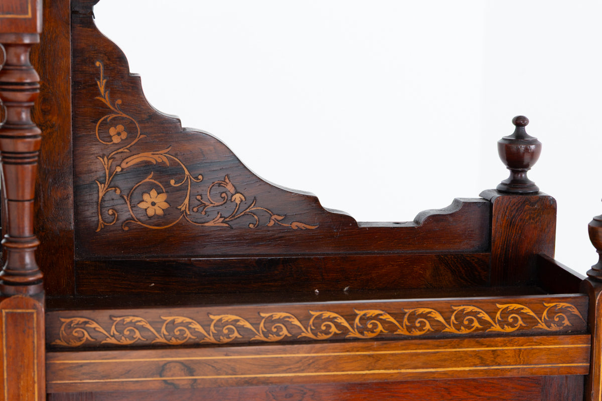 Late Victorian Rosewood and Marquetry Side Cabinet