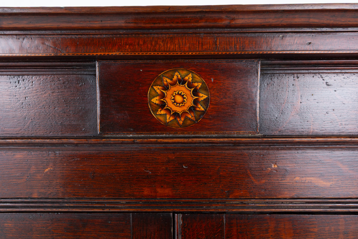 Georgian Oak Panelled Cornet Cabinet