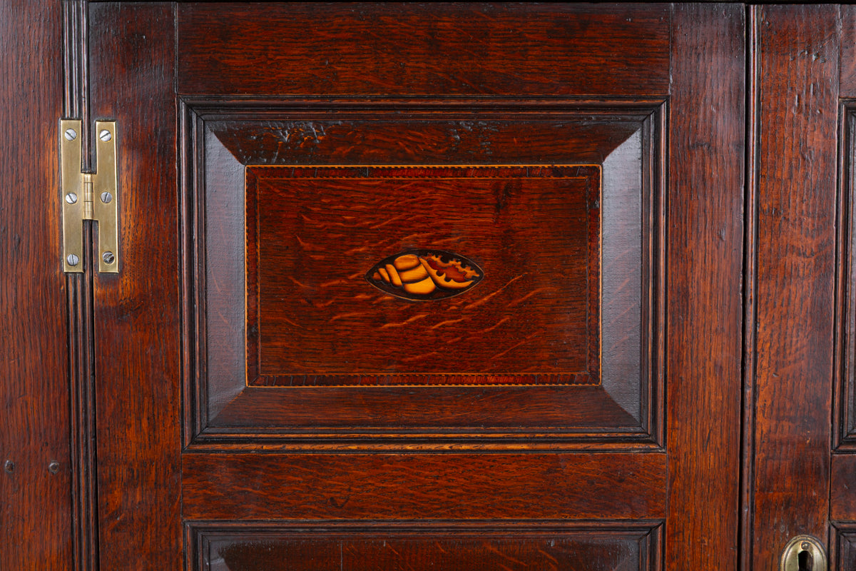 Georgian Oak Panelled Cornet Cabinet