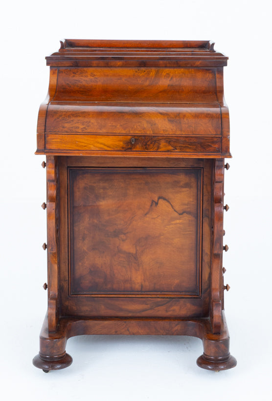 Victorian Burr Walnut Pop Up Davenport