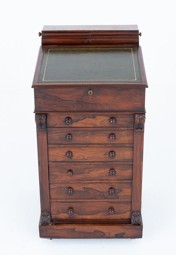 William IV Rosewood Slide Top Davenport