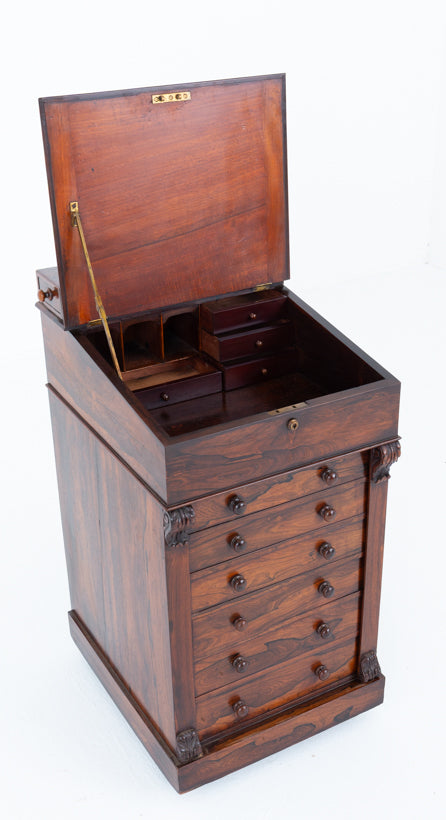 William IV Rosewood Slide Top Davenport