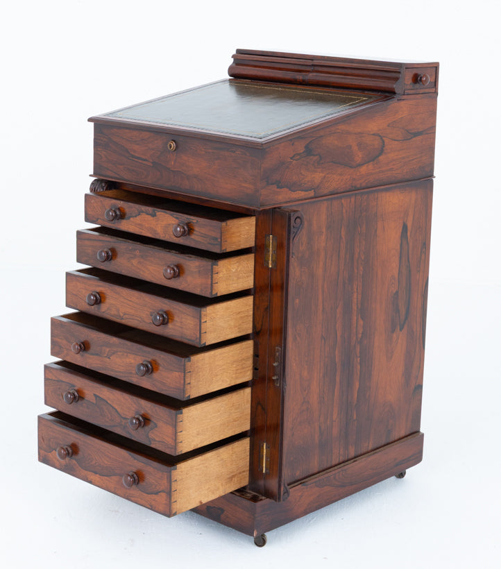 William IV Rosewood Slide Top Davenport