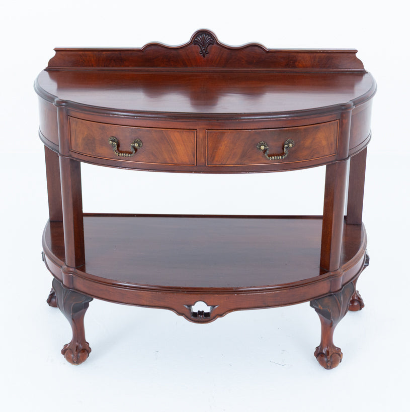 Bow Fronted Mahogany Side Table