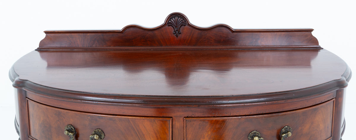 Bow Fronted Mahogany Side Table