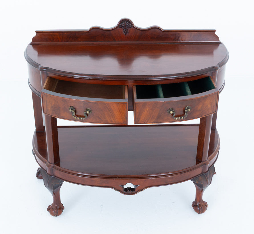 Bow Fronted Mahogany Side Table