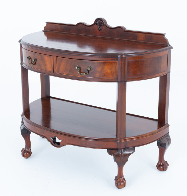 Bow Fronted Mahogany Side Table
