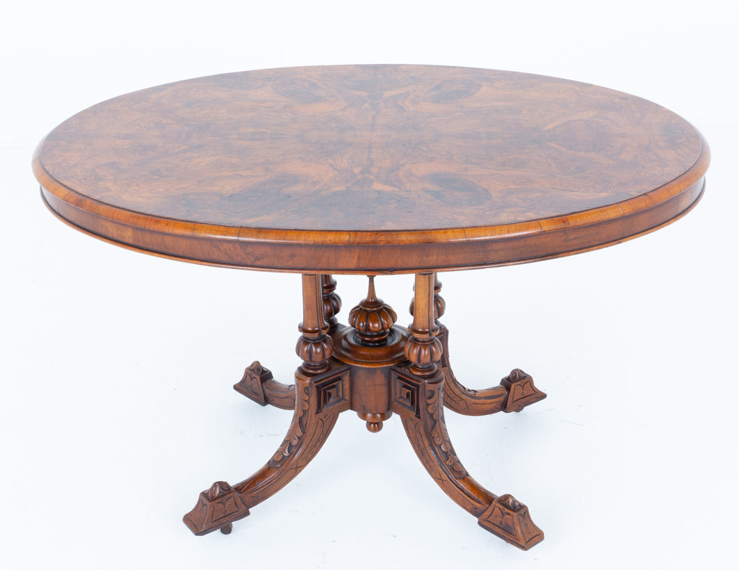 Victorian Burr Walnut Centre Table