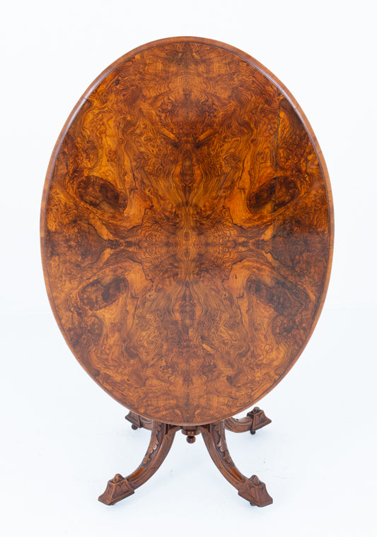 Victorian Burr Walnut Centre Table