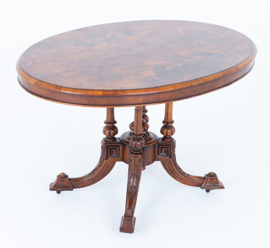 Victorian Burr Walnut Centre Table