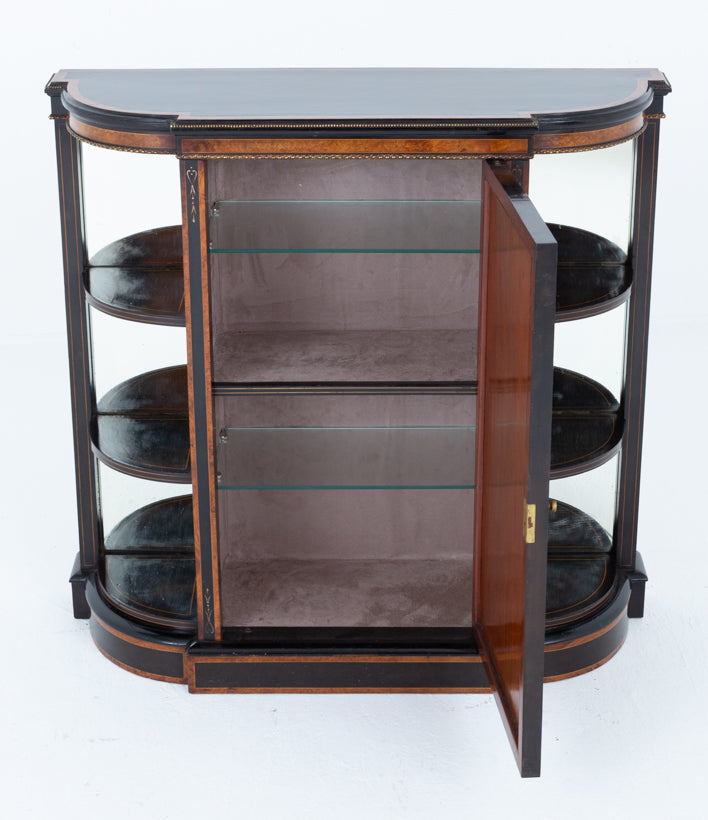 Victorian Walnut and Ebony Side Cabinet