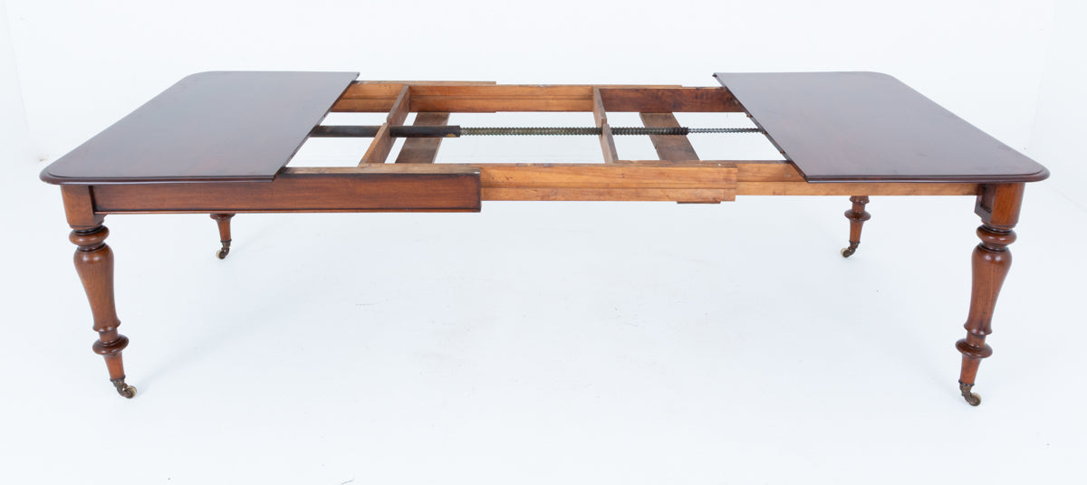 Victorian Mahogany 3 Leaf Extending Dining Table