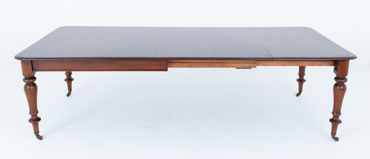 Victorian Mahogany 3 Leaf Extending Dining Table