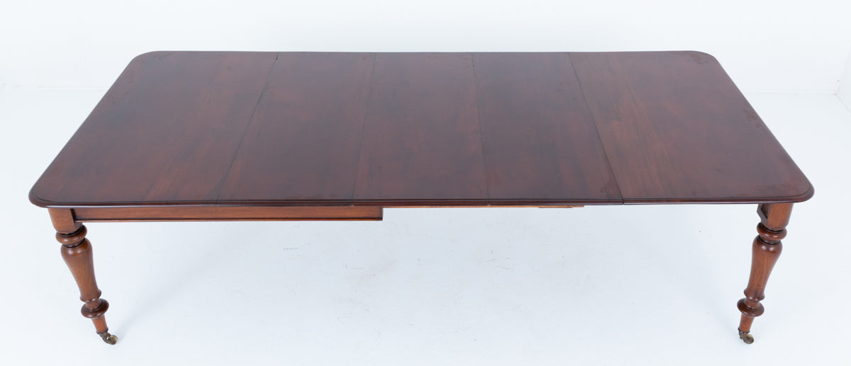 Victorian Mahogany 3 Leaf Extending Dining Table