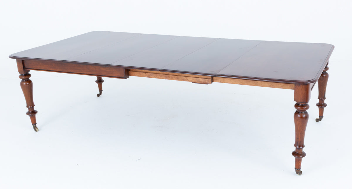 Victorian Mahogany 3 Leaf Extending Dining Table