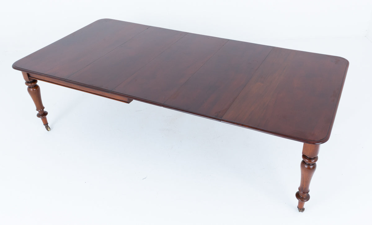 Victorian Mahogany 3 Leaf Extending Dining Table