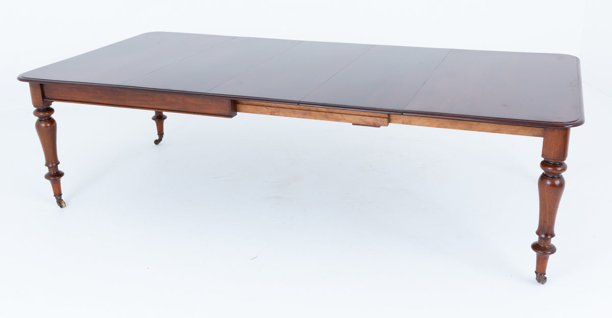 Victorian Mahogany 3 Leaf Extending Dining Table