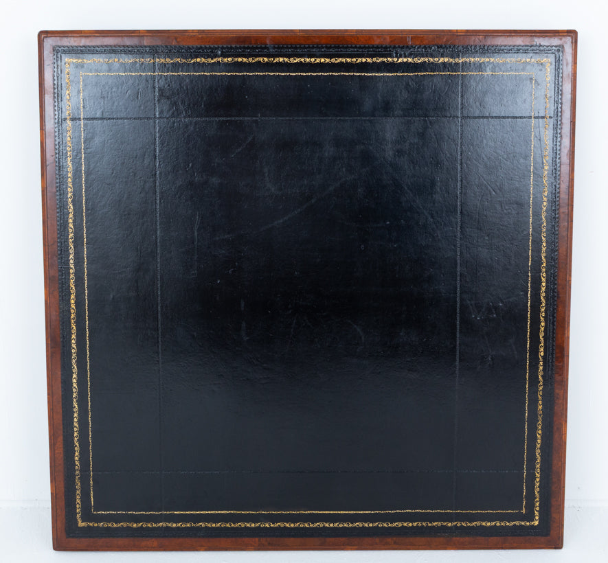 Impressive Georgian Style Burr Walnut 18 Drawer Partners Desk