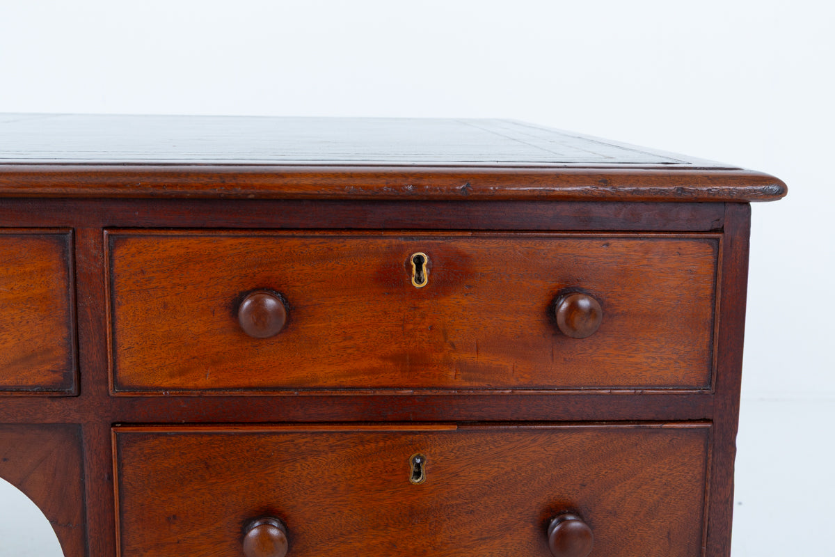 Victorian Mahogany 18 Drawer Partners Desk