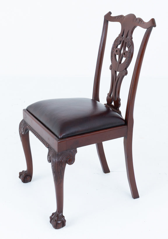 Set of 6 Mahogany Chippendale Style Irish Dining Chairs
