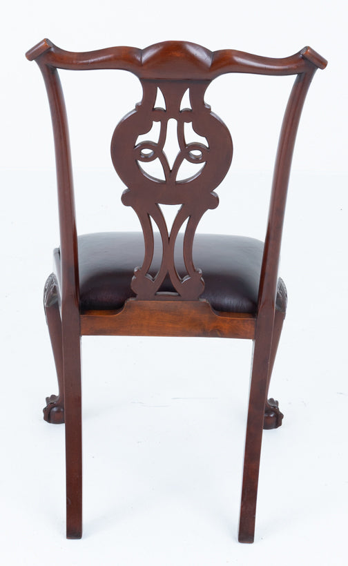 Set of 6 Mahogany Chippendale Style Irish Dining Chairs